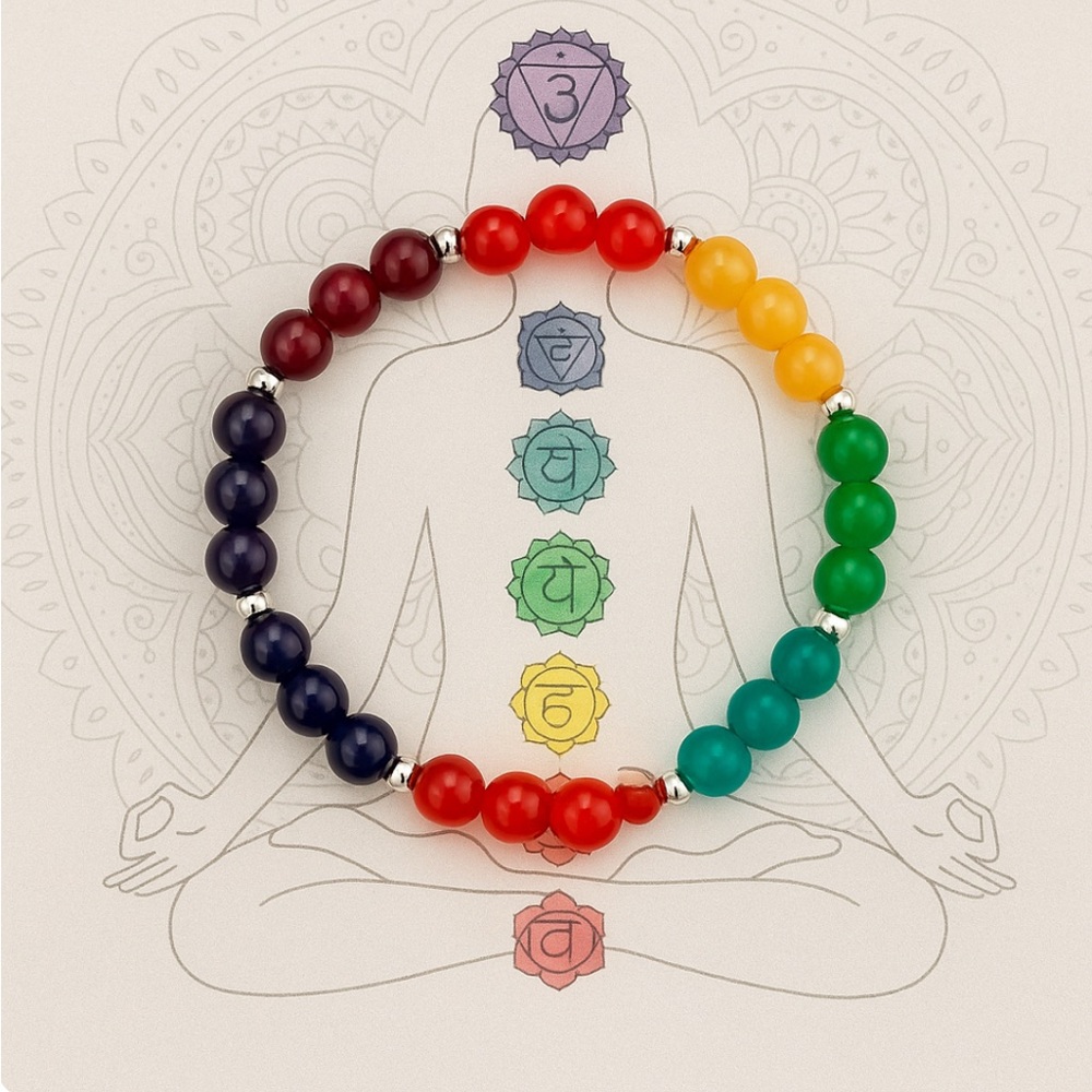 Colorful Chakra Beaded Bracelet